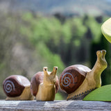 Figurine d'escargot en bois Bumbu