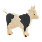 Vache en bois noir et blanc Bumbu