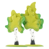 Bumbu Handmade Wooden Birch Trees Set