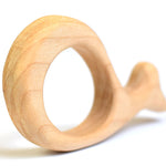 Bumbu Handmade Wooden Whale Baby Teether