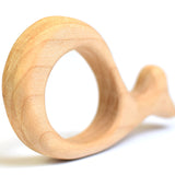 Bumbu Handmade Wooden Whale Baby Teether