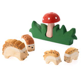 Ensemble de jouets en bois hérisson et champignon Bumbu