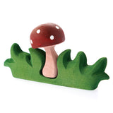 Bumbu Handmade Wooden Mushroom in Grass