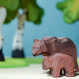 Bumbu Large Wooden Standing Brown Bear