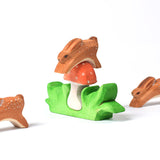 Bumbu Handmade Wooden Mushroom in Grass