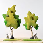 Bumbu Handmade Wooden Birch Trees Set