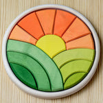 Puzzle rond en bois Bumbu Sunny Hill