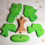 Bumbu Large Wooden Oak Tree - Green