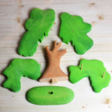 Bumbu Large Wooden Oak Tree - Green