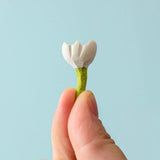 Bumbu Small Wooden Flower - White