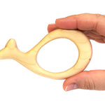 Bumbu Handmade Wooden Whale Baby Teether