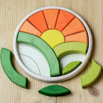 Puzzle rond en bois Bumbu Sunny Hill