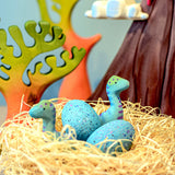 Bumbu Wooden Brontosaurus Dinosaur Eggs