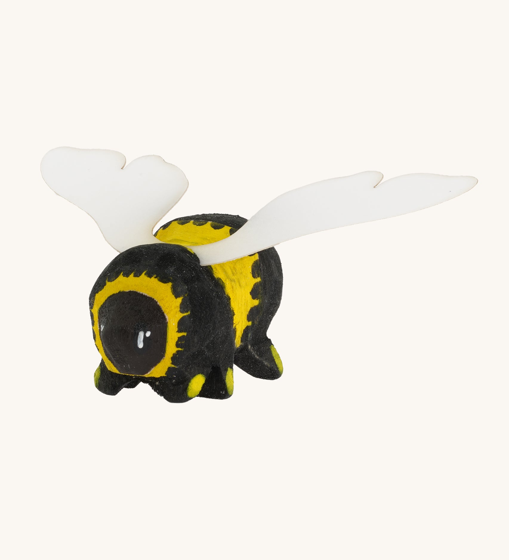 Bumbu Wooden Bumblebee Figure pictured on a plain background