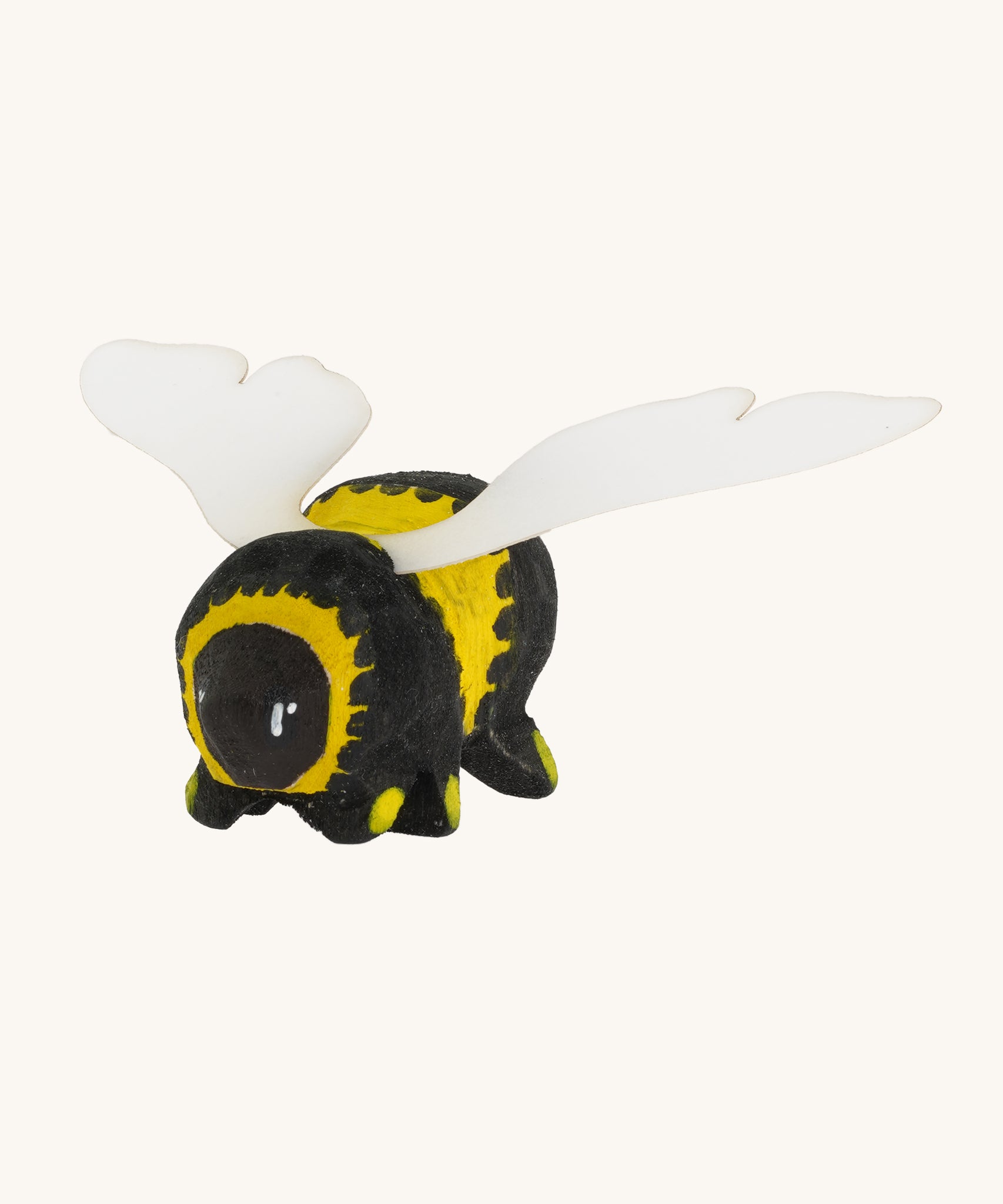 Bumbu Wooden Bumblebee Figure pictured on a plain background