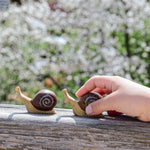 Bumbu Wooden Snail Figure