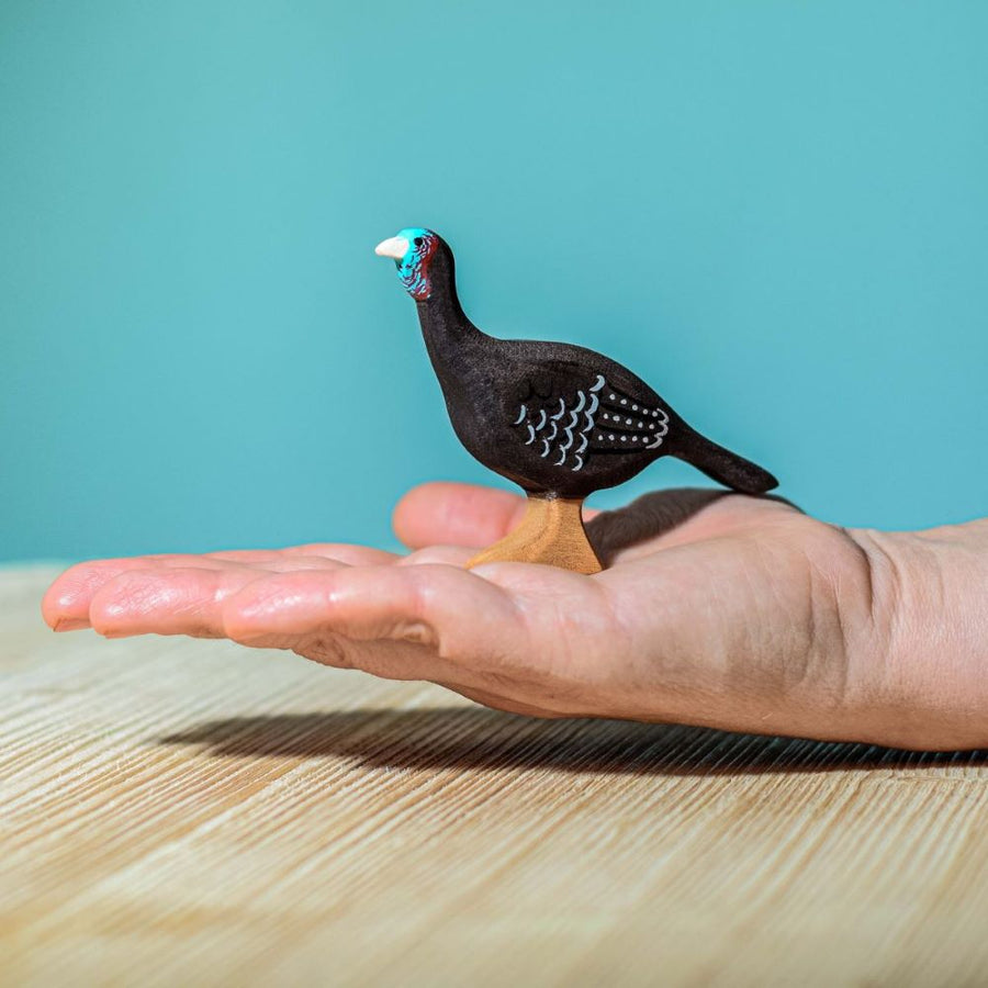 The Bumbu Turkey Hen is a beautiful eco-friendly wooden female turkey toy