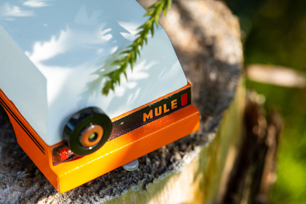 Close up of the spare tyre on the Candylab rio grande mule car toy