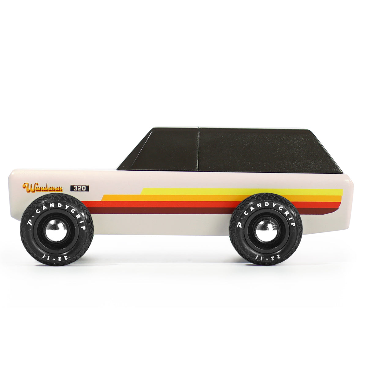 Side of the Candylab Wanderer Americana car toy on a white background