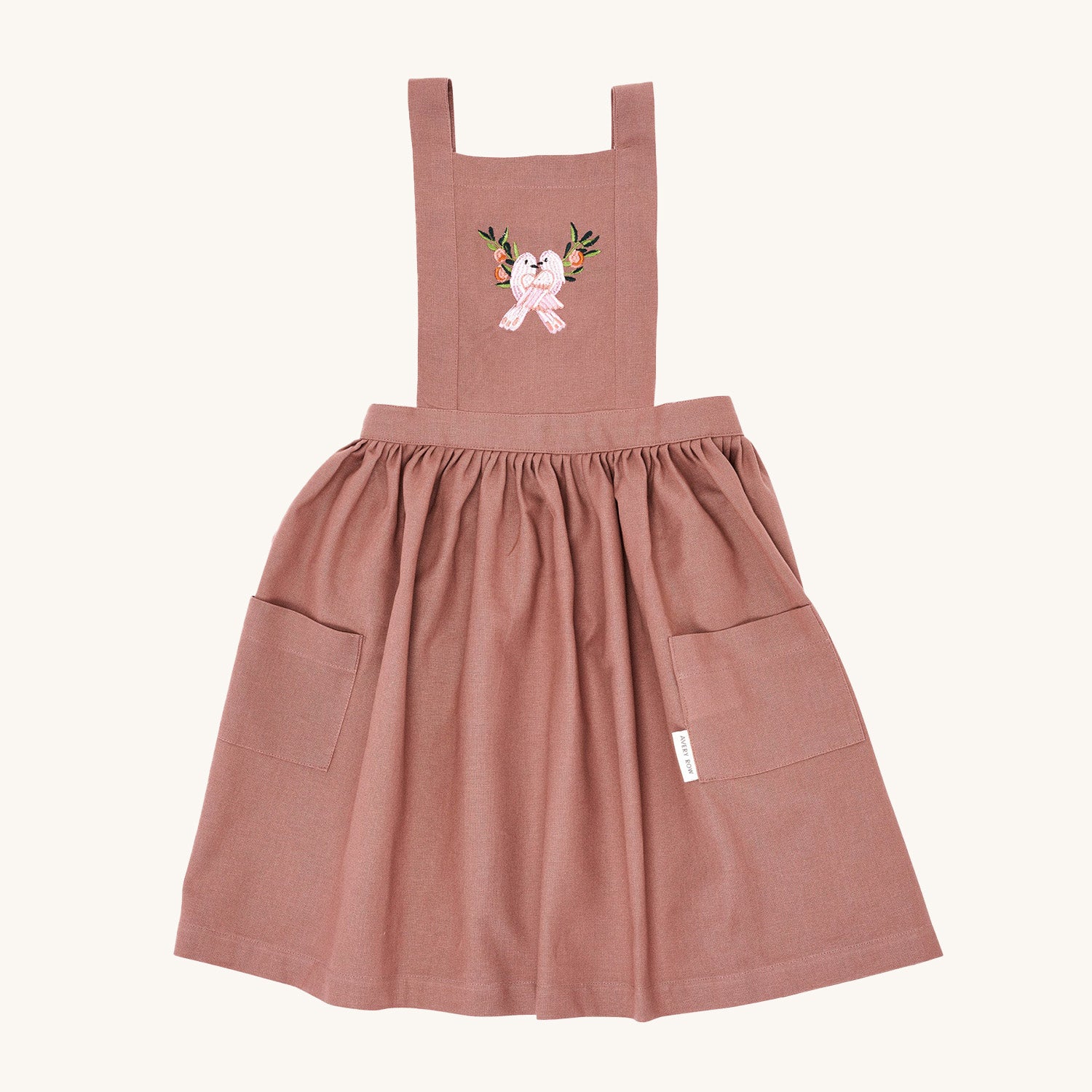 Avery Row Kid's Pinafore Apron - Love Birds. A beautiful