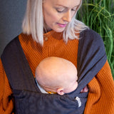 Close caboo lite baby carrier bag in the nightfall colour on a white background