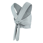 Back of the Close caboo lite baby carrier in the alloy colour on a white background