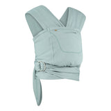 Close caboo organic sage eco-friendly baby carrier on a white background