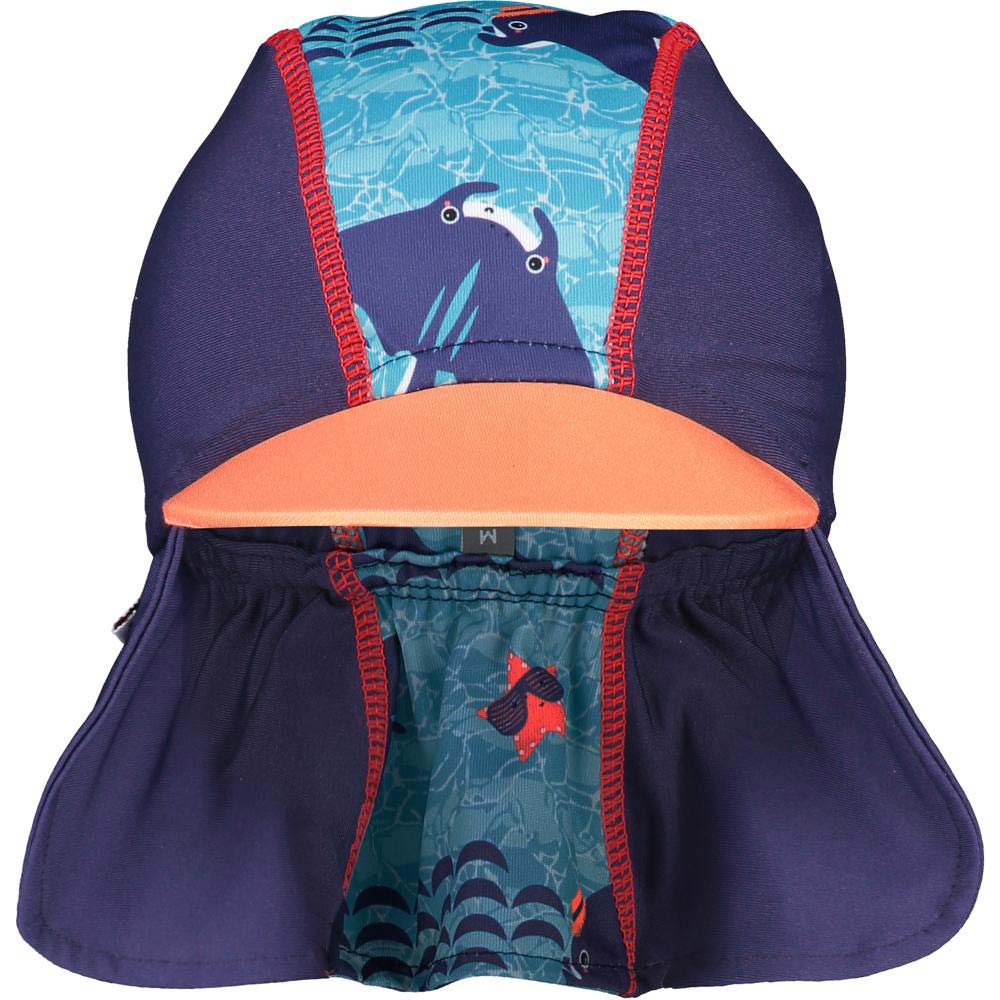 Pop-In Sun Safe Peaked Sun Hat in Mantaray design on a white background.