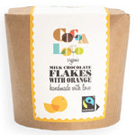 Cocoa Loco Milk Chocolate & Orange Drinking Flakes 200g