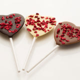 Cocoa Loco Dark Chocolate & Raspberry Heart Lolly