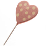 Cocoa Loco Pink Polka Dot Heart Lolly