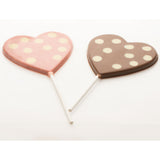 Cocoa Loco Pink Polka Dot Heart Lolly