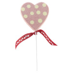 Cocoa Loco Pink Polka Dot Heart Lolly