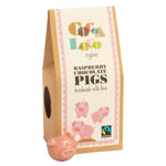 Cocoa Loco Raspberry Chocolate Pigs 100g