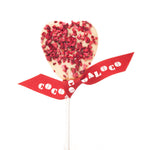 Cocoa Loco White Chocolate & Raspberry Heart Lolly