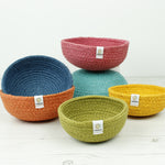 ReSpiin Jute Multicoloured Mini Bowl Set