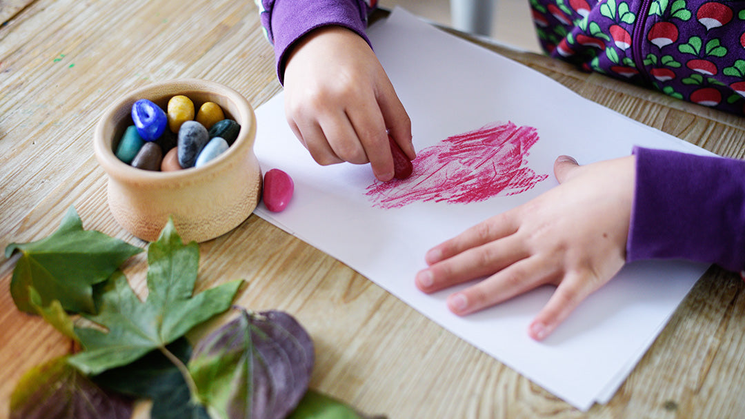 crayon rocks crayons being used by a child