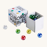 Cuboro 15 Coloured Glass Marbles