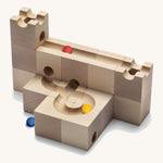 Cuboro Standard Wooden Marble Run Set - 16 Pieces