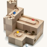 Cuboro Standard Wooden Marble Run Set - 32 Pieces