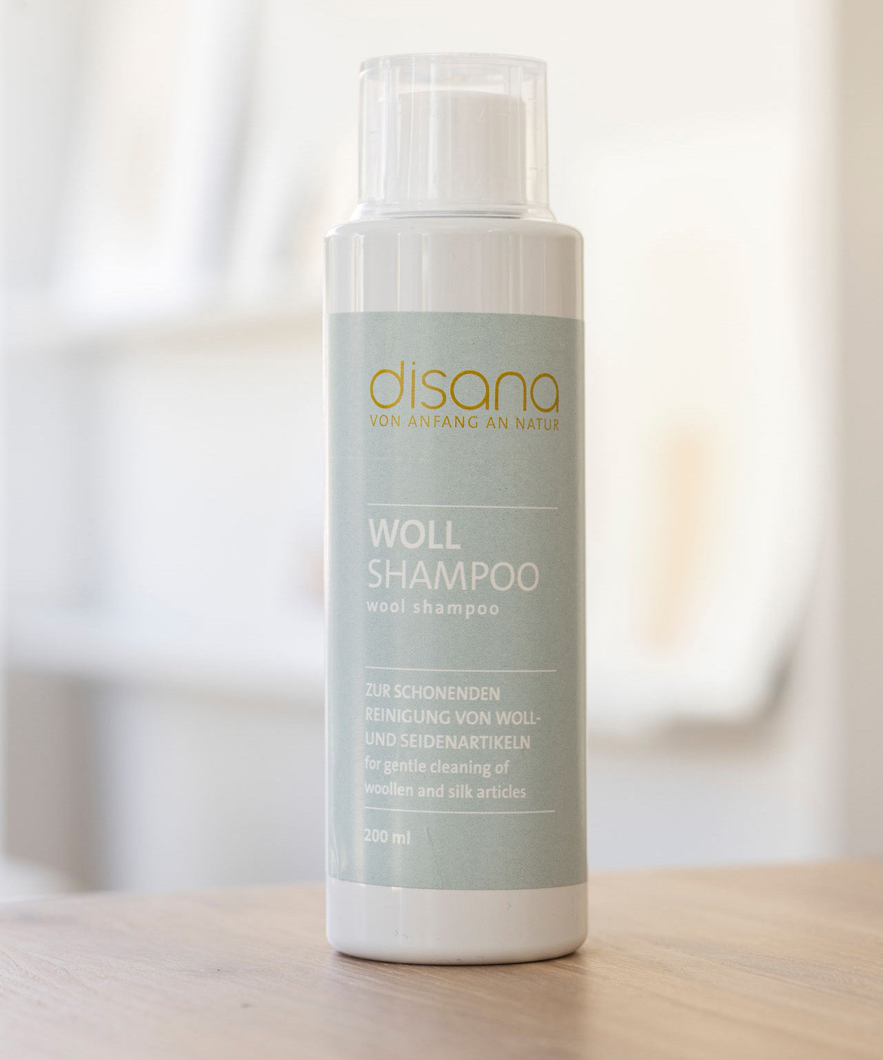 Disana wool shampoo 200ml bottle  front detail