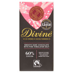 Divine Fairtrade 60% Dark Chocolate Bar with Pink Himalayan Salt 90g