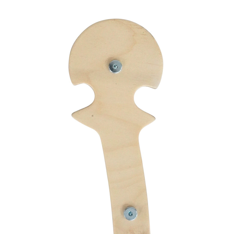 Close up of the Triclimb wooden Wibli slide on a white background