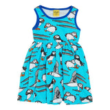 Duns Puffin Blue Atoll Sleeveless Gather Skirt Dress