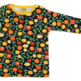 Duns Citrus Black Long Sleeve Top