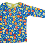 Duns Citrus Blue Long Sleeve Top