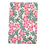 Duns Geranium Rosehip Cotton/Linen Kitchen Tea Towel