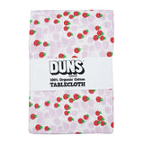 Duns Wild Strawberries Lavender Cotton/Linen Tablecloth