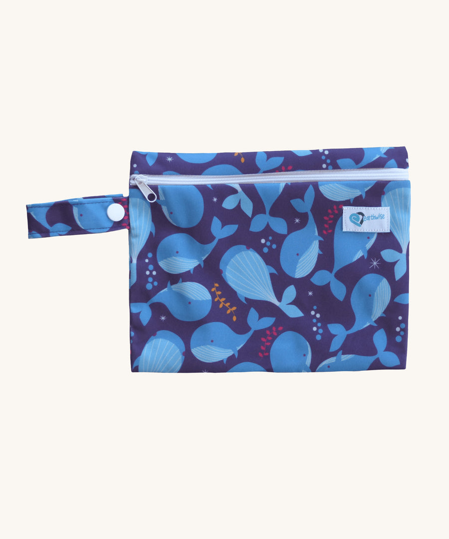 Earthwise Period Pad Purse in whales print.