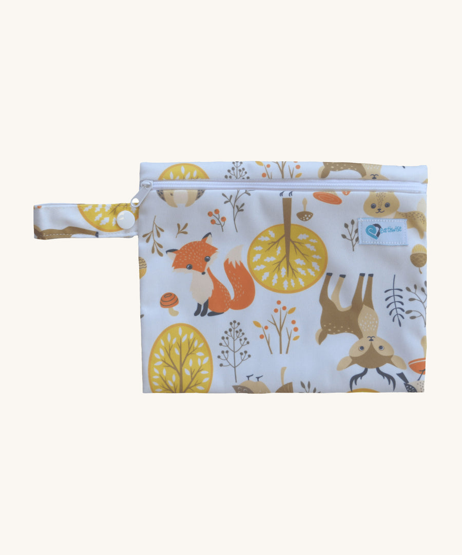 Earthwise Period Pad Purse in woodland print.